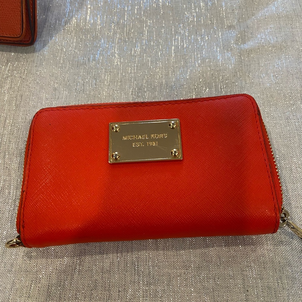 Michael Kors Bright Orange Wallet